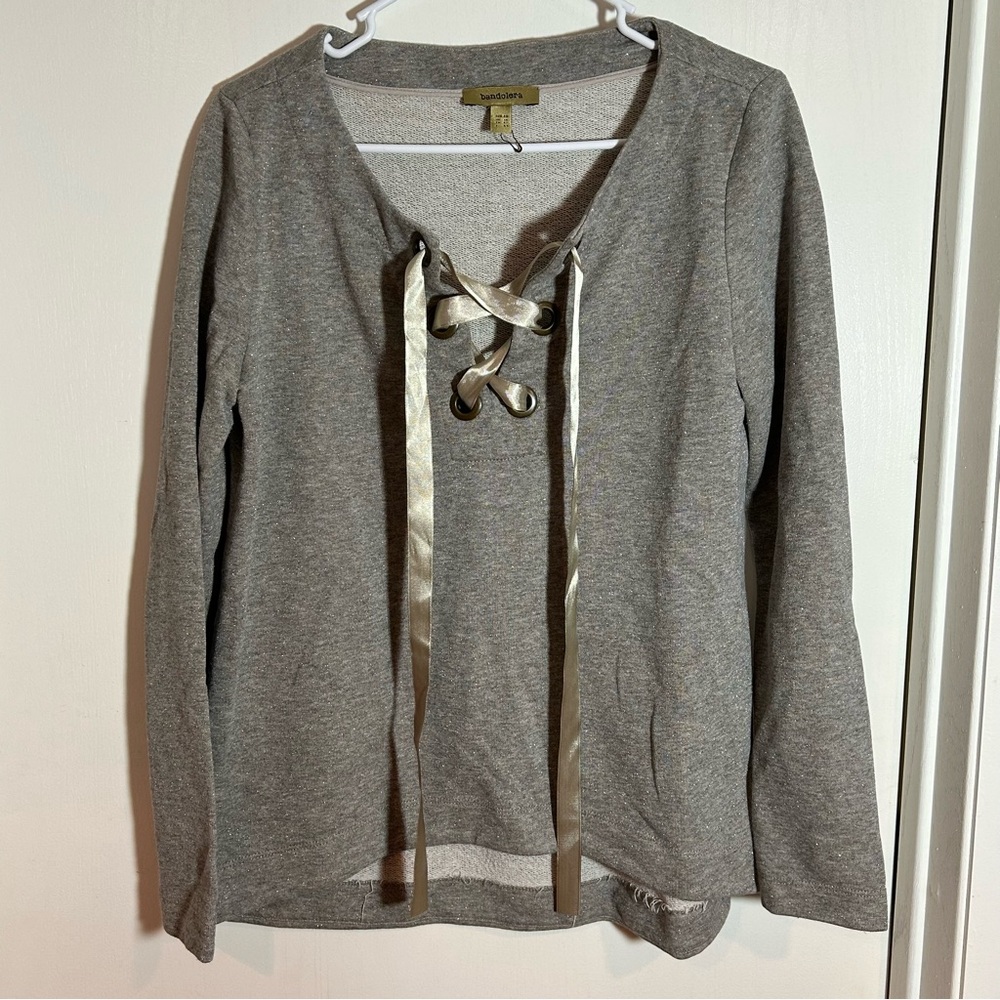 Bandolera sweatshirt‎ top ribbon ties